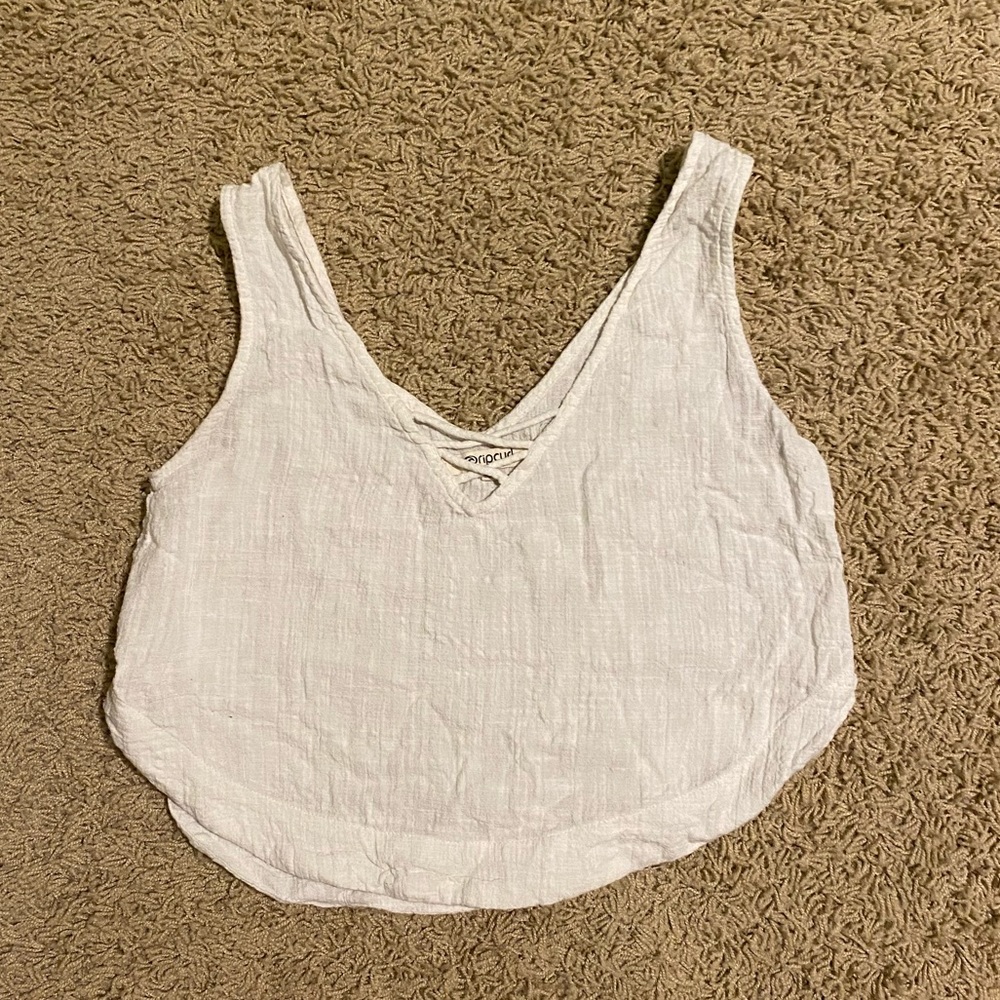 Ripcurl White Cropped Tank